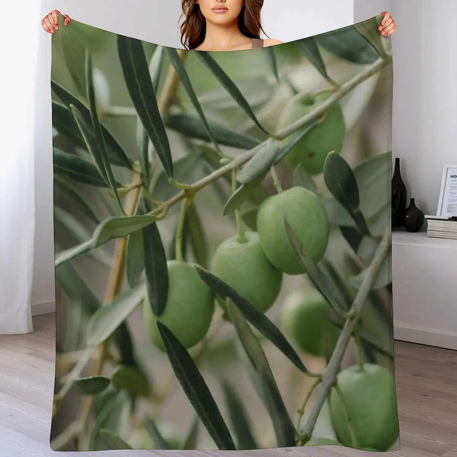 Manta de olivo, regalo personalizado, pesada para dormir, individual, para mantas de bebé