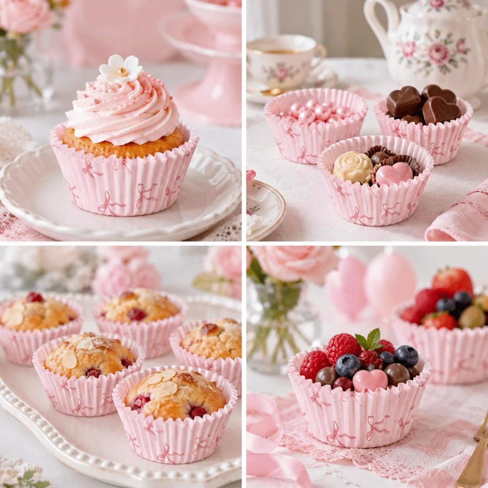 100 pcs Mini Size Cupcake Case Liners Decorating Tool Bowknot Cake Paper Liners Wrappers Grease-proof Paper Cake Mold