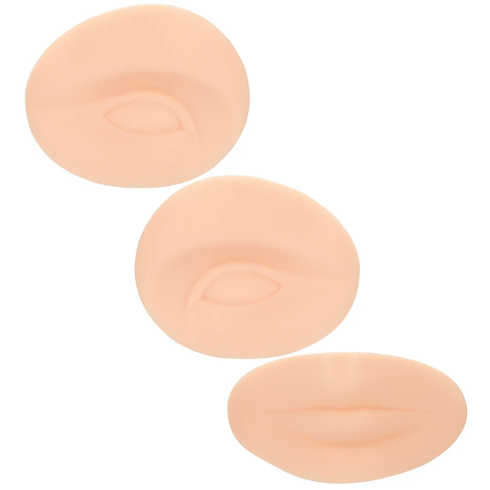

1Set Silicone Makeup Practice Skin 3D Eye Lip Eyebrow Tattooing Board Soft Realistic Training Supplies