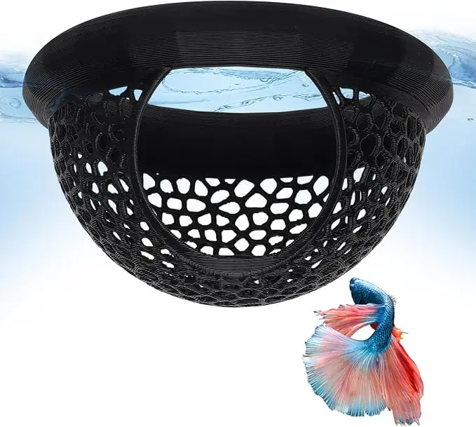 1 Pc Betta Fish Floating Hammock Aquarium Tank Rest Bed Safe Floating Resting Spot for Betta Fish Shrimp Small Aquatic Creatures
