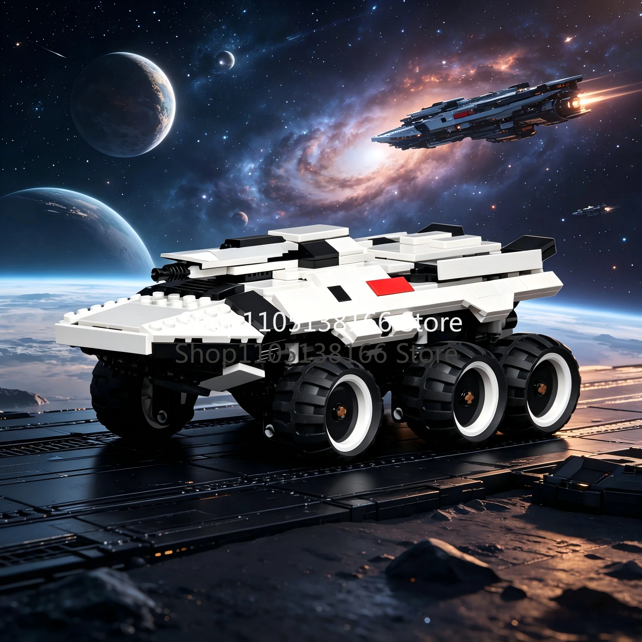 

Набор строительных блоков MOC-69557: научно-фантастический внедорожник - модель Galaxy Explorer Rover для любителей игр