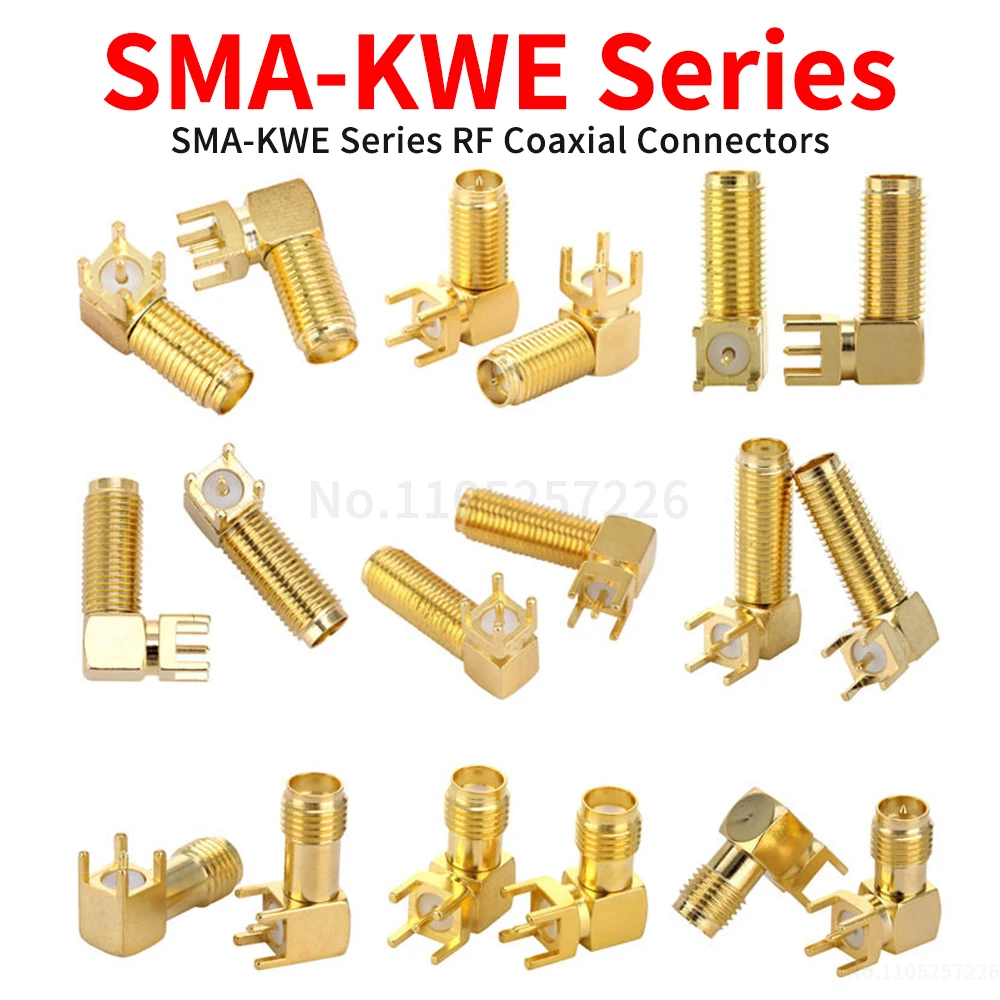 SMA-KE Offset Straight Angled Adapters RF Coaxial Connectors Antenna Sockets PCB Sockets SMA-KWE Series (1 pcs)