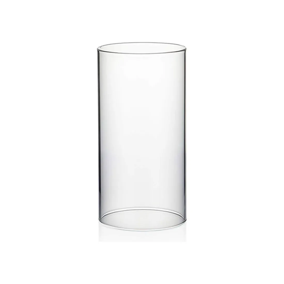 Both Side Opening Hurricane Clear Glass Candle Holder Shade Sleeve D10xH20cm Transparent Cylinder Candleholder Chimney Tube