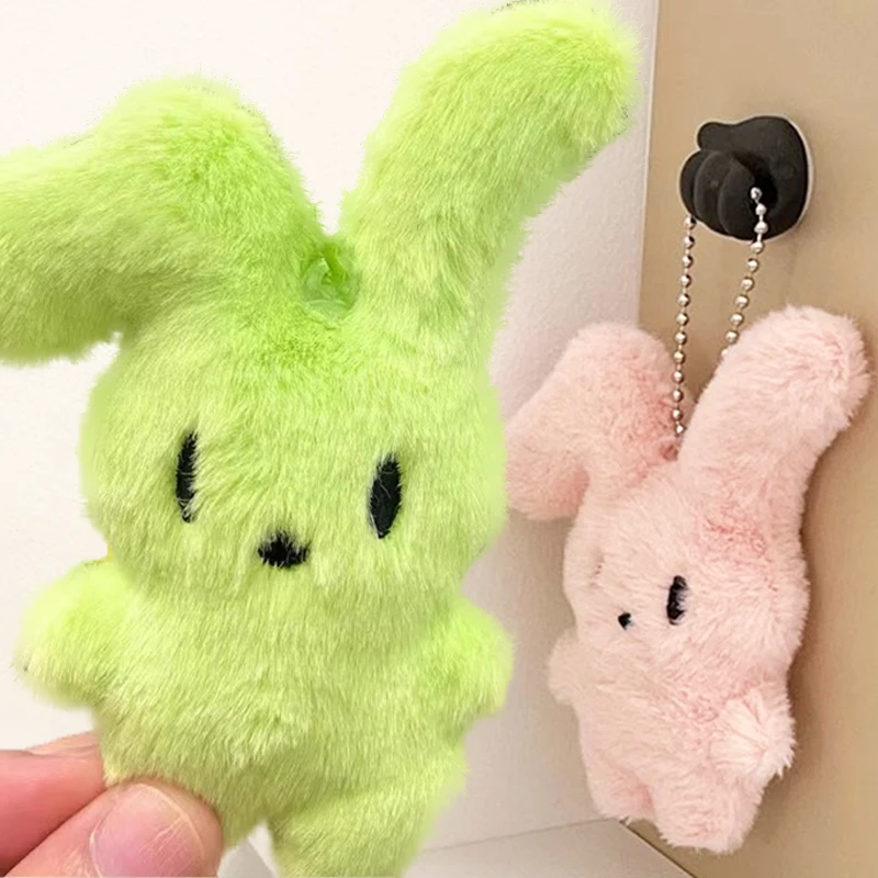 Ins einfache grüne rosa niedliche gebogene Ohren Kaninchen Schlüssel anhänger y2k Premium fühlen sich vielseitig Schlüssel ring schöne kawaii hängende Accessoires