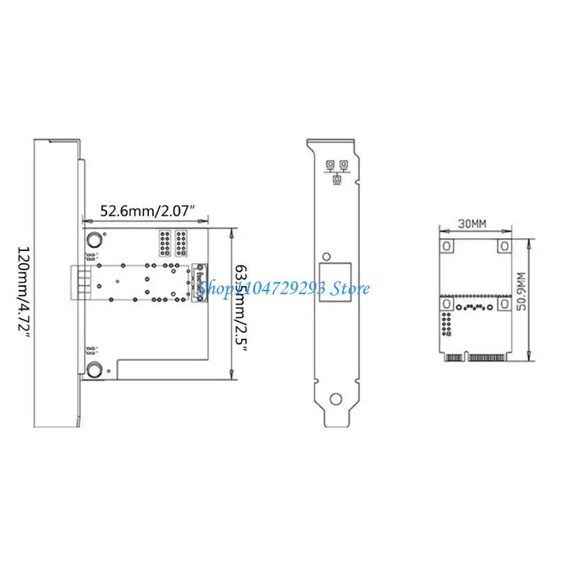 Y2GD Mini PCIExpress Networking Adapter Mini PCIe Card Single Optical Port 10/100/1000Mbps for PC Gaming Office Accessories