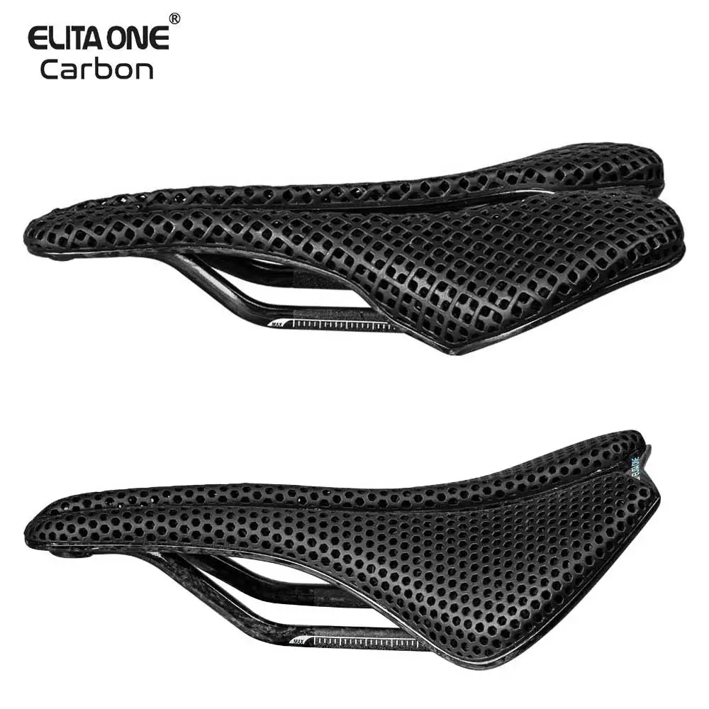 

elitaone 3D Printed Bicycle Saddle 248x145mm Carbon Rail Road-Specific Saddles Differentiated Cushioning Areas Comfort Saddle