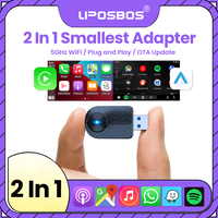 2in1 Wireless Carplay Android Auto Adapter BT WiFi Smart AI Box Plug&Play Car Dongle OTA Upgrade for Wired CarPlay/Andriod Auto