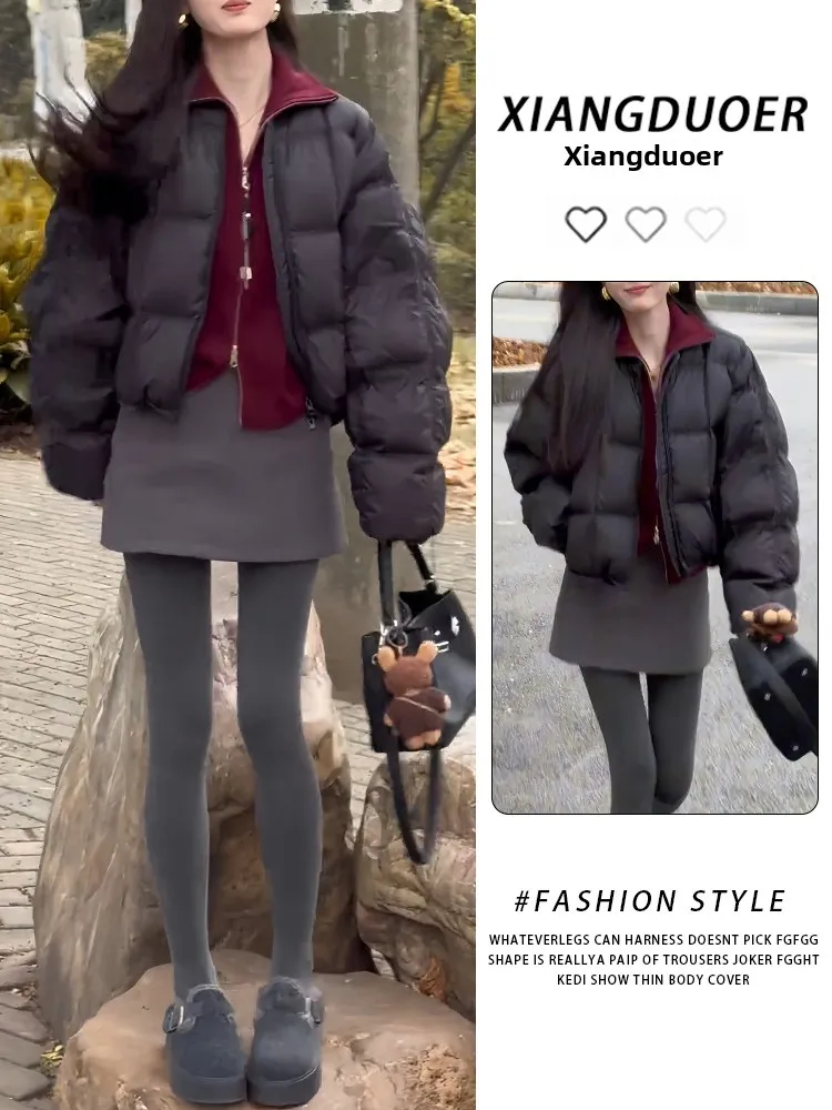 

Зимнее теплое пальто из хлопка, женское свободное хлопковое пальто, модный цвет, корейская верхняя одежда из чистого хлопка для поездок на работу