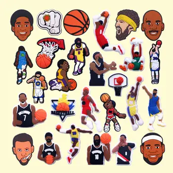 ドロップシッピング 1 個バスケットボールオールスター靴チャームアクセサリーウェストブルック Embiid PVC 靴ボタンカレーサンダルチャーム装飾