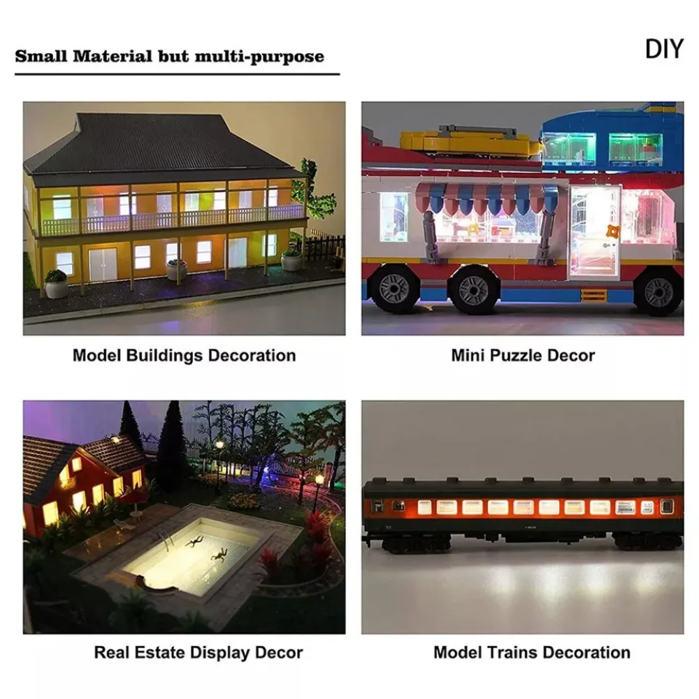 Wired LED Component For Sand Table Model Diorama Building 12V DC Miniature Light System Hobby Construction Accessory