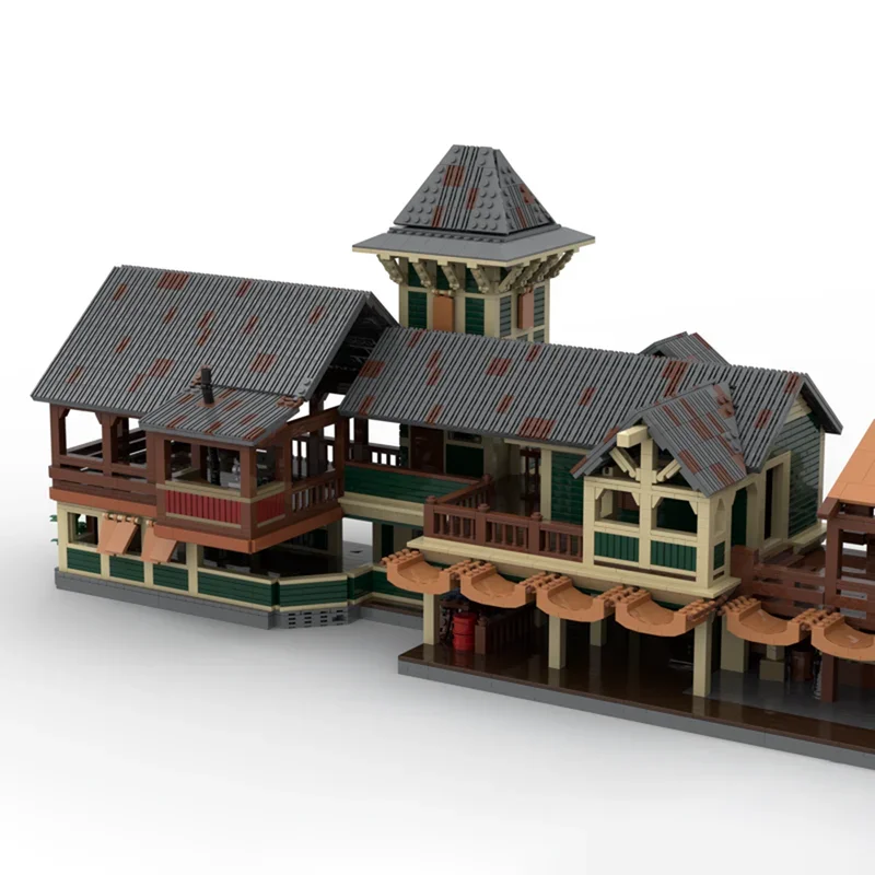 Moc Bausteine Dschungel Kreuzfahrt Boothaus Technologie Modulare Ziegel Modell Geschenke Weihnachten Spielzeug DIY Sets Montage