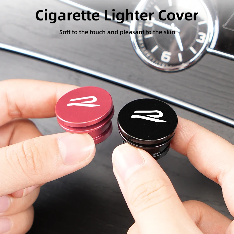 Metal Car Cigarette Lighter Cover Decorative Cover DustProof Dust Cover Auto Accessories For VW R Golf Passat GTI Tiguan Sharan