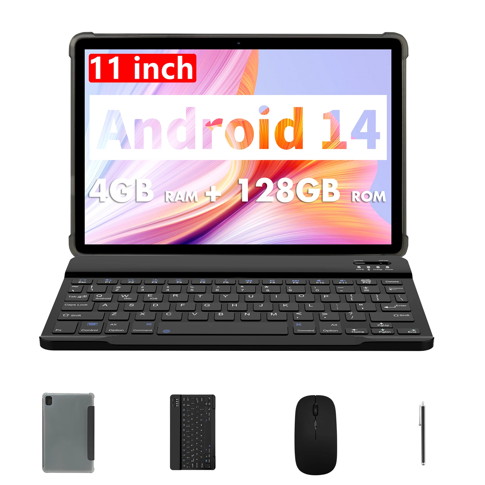 تابلت PRITOM TAB15 مقاس 11 بوصة يعمل بنظام Android 14، ثماني النواة، شاشة HD IPS، WiFi6، 128 جيجابايت، مكبرات صوت ذات صندوق مزدوج، مع حافظة جلدية #1