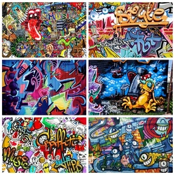 Laeacco Graffiti Brick Wall Grunge Portrait Photography Backdrops Photographic Backgrounds Vinyl Photophone Birthday Photocall