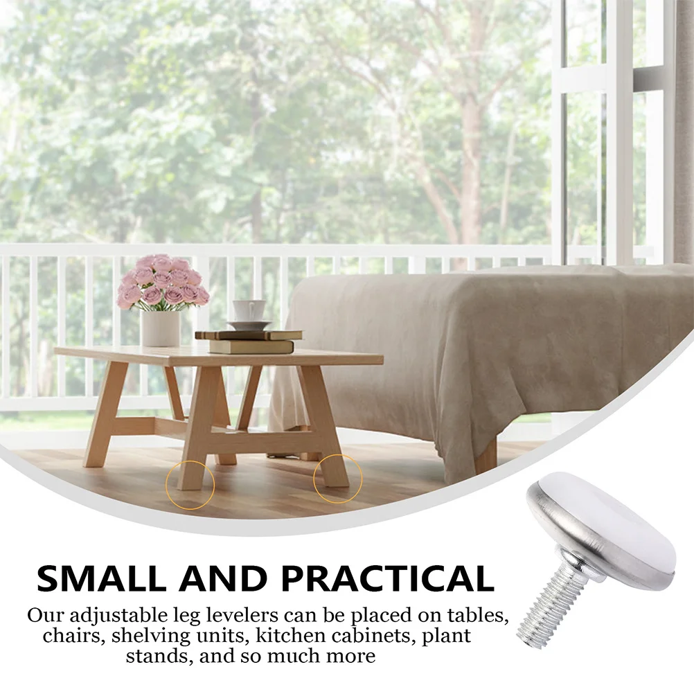 

24Pcs Adjustable Furniture Leveler Threaded Table Leveler for Furniture Legs Protect Floors from Scratches Iron Leveling Feet