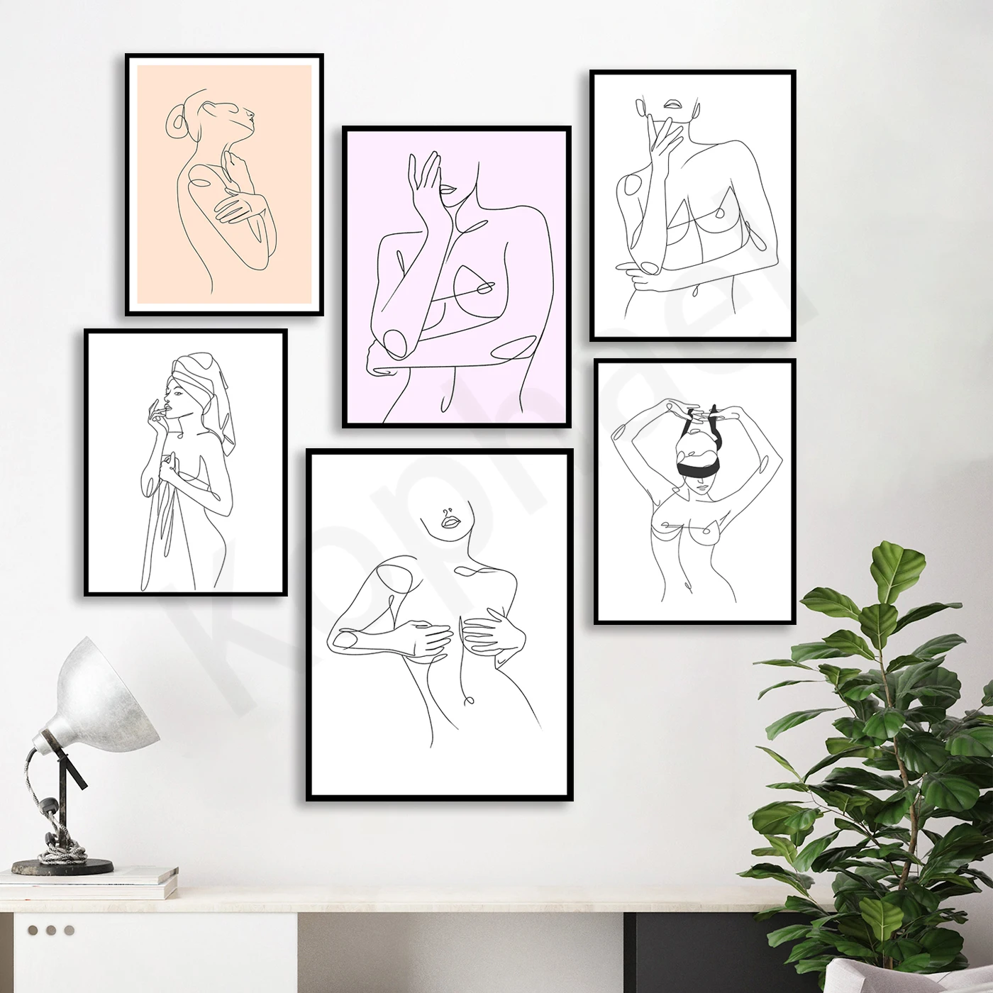 Female Body Line Drawing Home Minimalist Wall Decor Art Poster