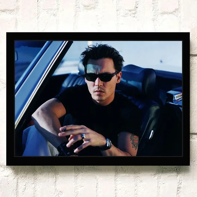 Beroemde Amerikaanse acteur en filmster Johnny Depp Poster Slaapkamer Woonkamer Kwaliteit Canvas Schilderij Kunst Thuis Muurdecoratie Foto