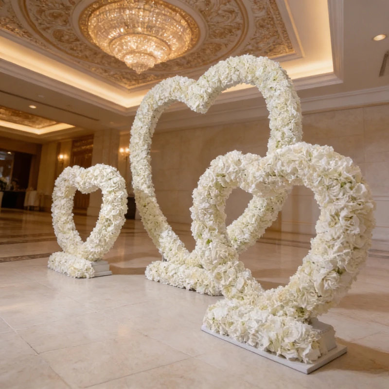 

Потрясающие 1-2 м гортензии в форме сердца, искусственные цветы, двери, легко украшают свадебные фоны, торговый центр, выставочные зала