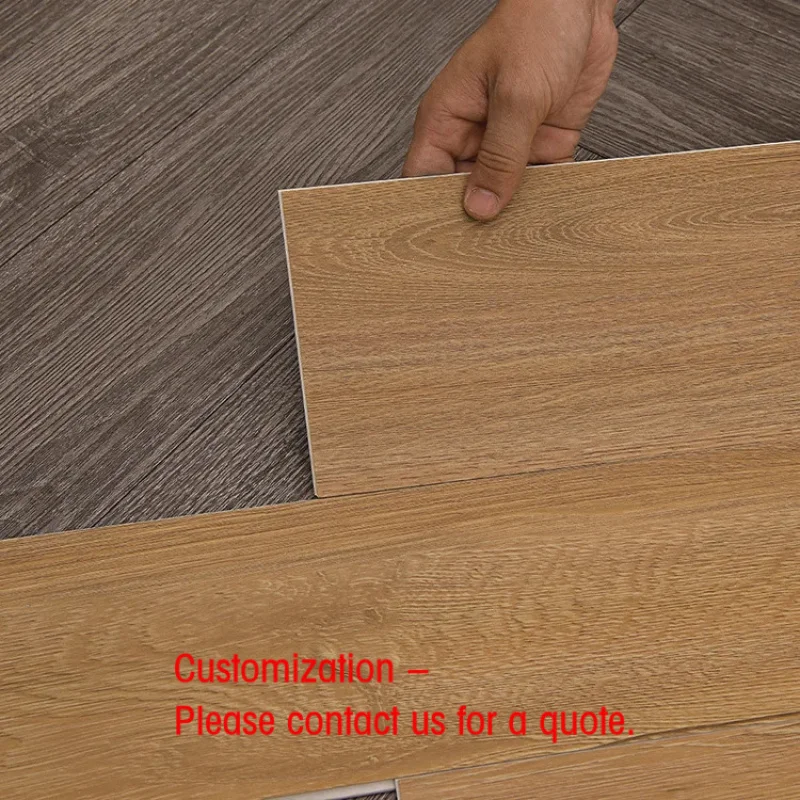 custom.Click Installation Brown Wood Grain Waterproof 4mm PVC Herringbone Hardwood Embossed Wood Non Slip Texture Luxury SPC Flo