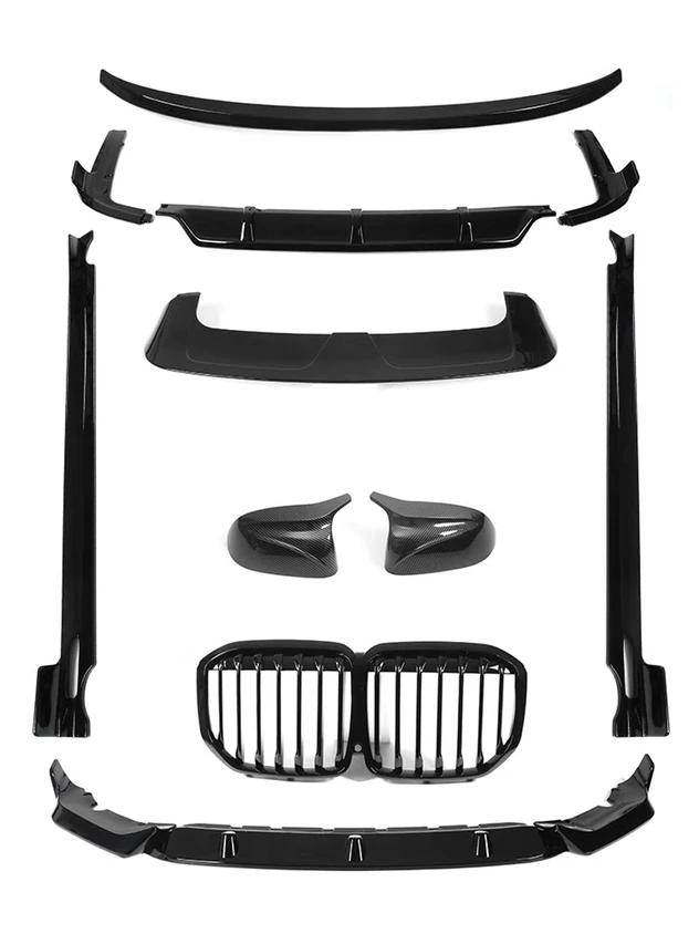 

Suitable for G07 New BMW X7 Modified Darth Vader Surrounded Carbon Fiber Front Lip Side Skirt Rear Lip Tail Mid-net