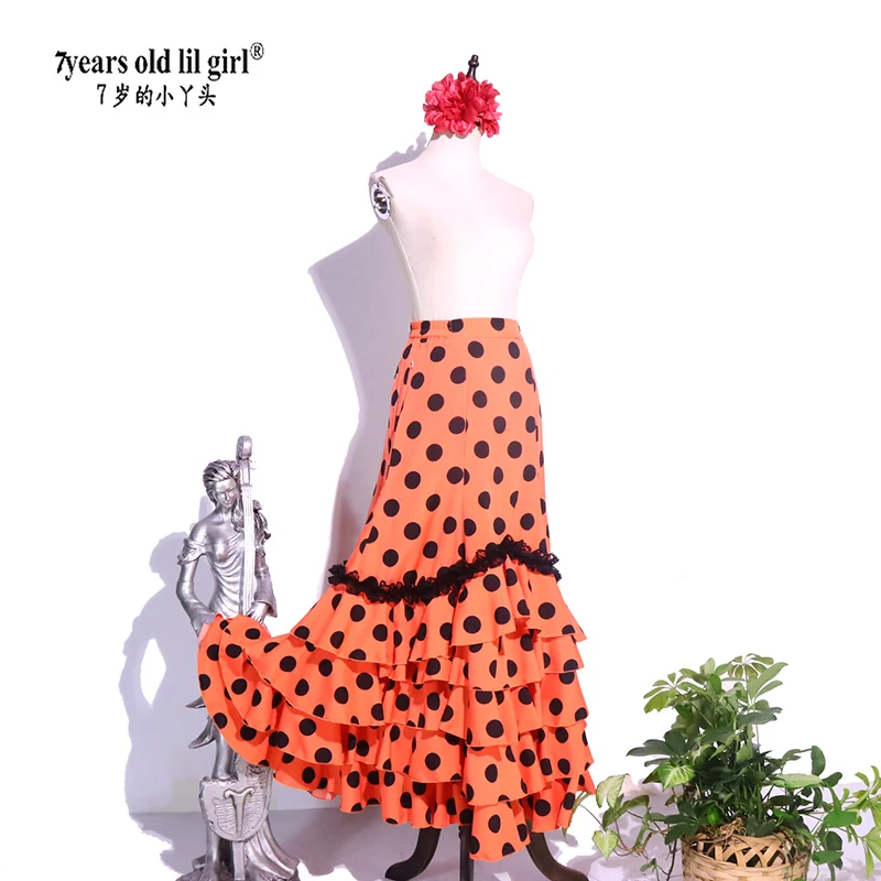 Spanish Flamenco Costume Performor Dress Women Girl Gyspy Ballroom  1estival Performance Dance Wear multiple colors DTT95