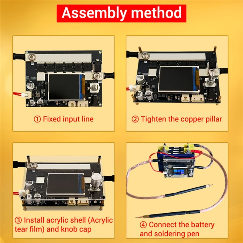 MOPHE-ZK-XW2 Draagbare Puntlasser DIY Accessoires LCD Digitale Power Verstelbare Puntlassen Pen Dual Pulse Upgrade 3000A