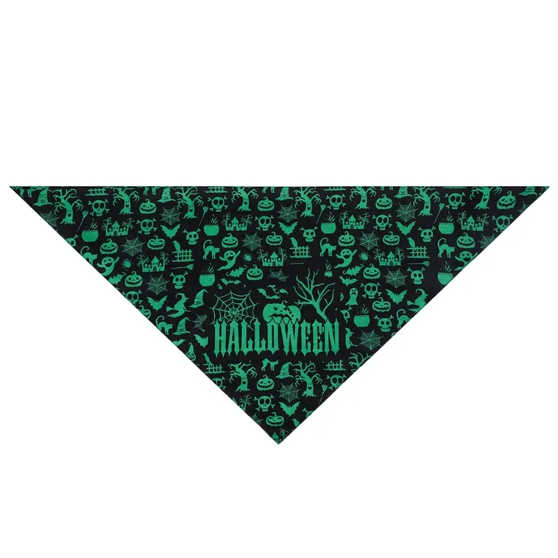 

Halloween Dog Bandana Pet Scarf Triangle Bib Soft Cotton Adjustable Reversible Cozy Comfortable Small Dogs Pomeranian Yorkie