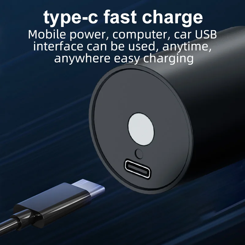 ماكينة الحلاقة الكهربائية للرجال تدعم الشحن TYPE-C. أنماطان مناسبة للحمل وقوية.