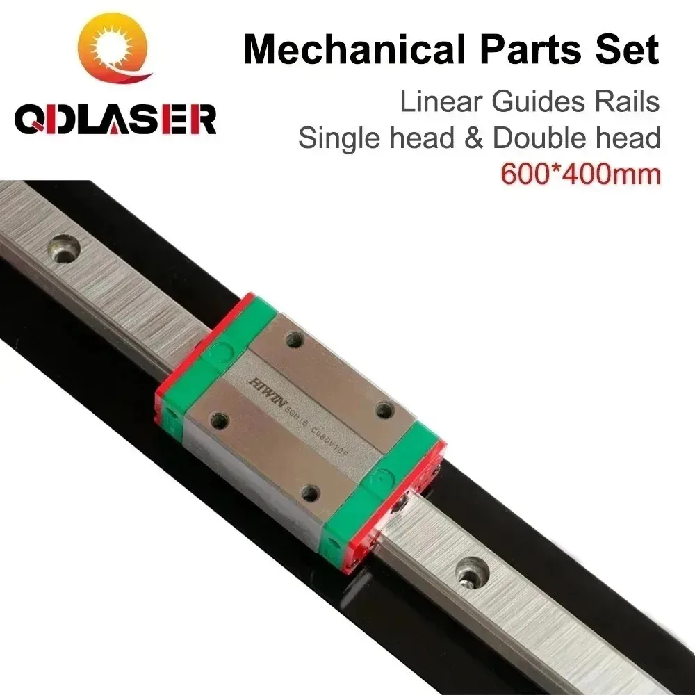 QDLASER Mechanical Linear Guides Rails 600*400mm Parts Set 6040 Single Double Head Laser Kits Spare Parts DIY CO2 Laser Machine