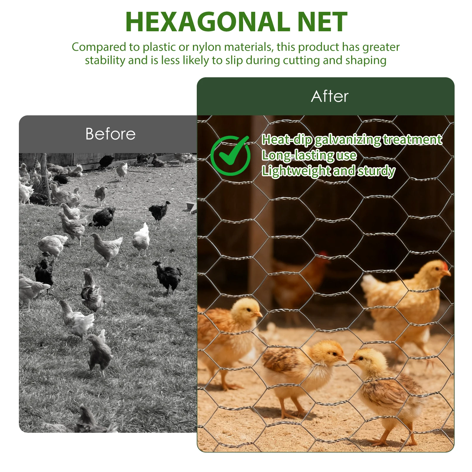 سداسية سلك الدجاج الحديد شبكة سلك الدجاج لفة متعددة الأغراض الدواجن سلك المعاوضة لسياج الحيوان البستنة حاجز المعاوضة