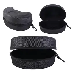 Bolsa de gafas con cremallera negra, estuche de gafas de esquí, estuche de transporte de gafas de Snowboard EVA, caja dura