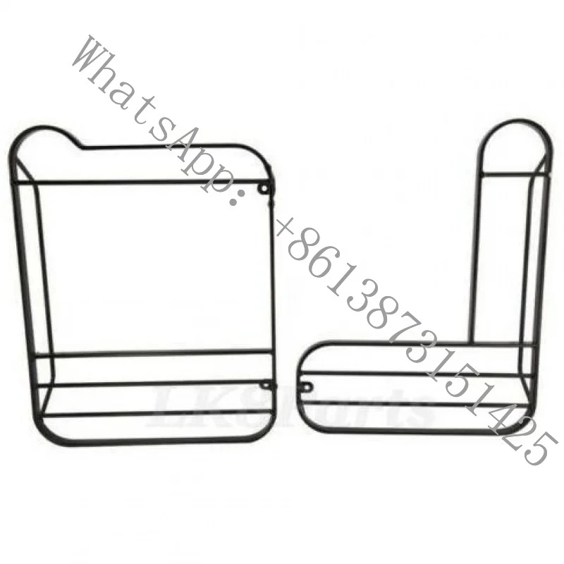 Suitable Defender 90 110 Black Powder Coated Steel Rear Light Guard Cover Includes L-Shaped