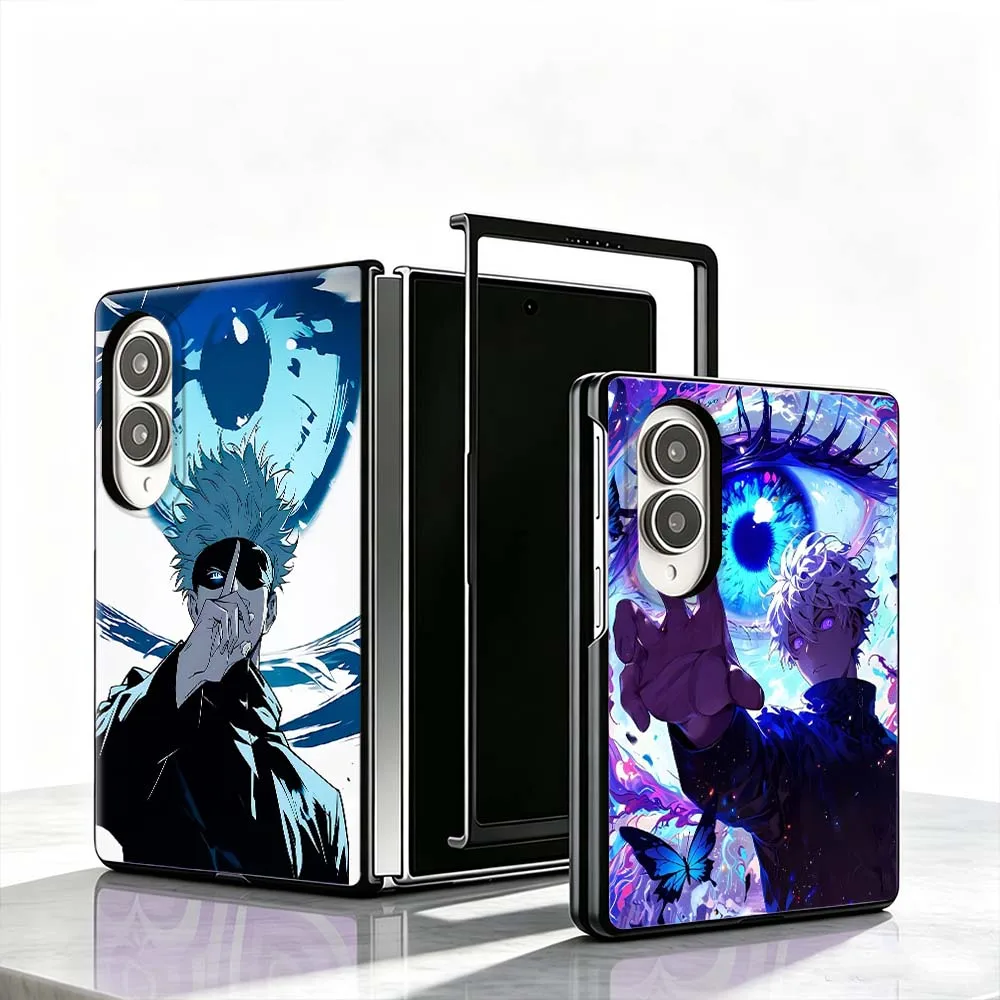 Anime Satoru Gojo Phone Case For Samsung Galaxy Z Fold 8 PC Hard Mobile Folding Black Gifts Shell Cover