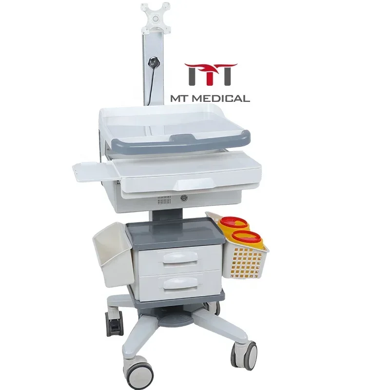 

СРЕДИЧНОЕ оборудование 2025/MT, универсальная подвижная тележка для рабочей станции, регулируемая по высоте, ABS, медицинская тележка для ноутбука, компьютера