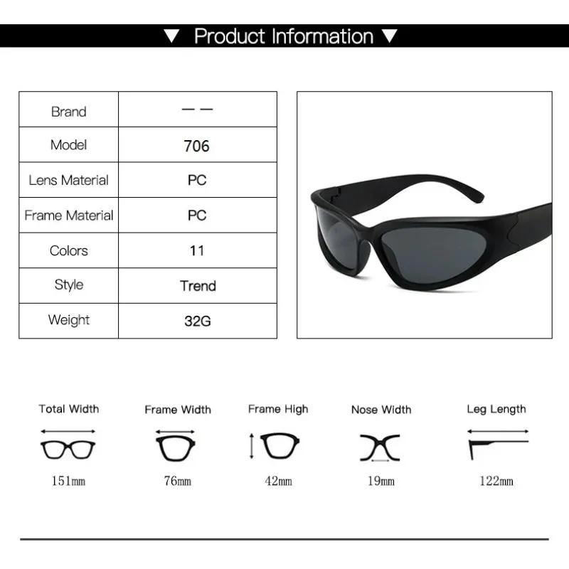 جديد Y2k كلاسيكي فاسق خمر النظارات الشمسية النساء الرجال العلامة التجارية الفاخرة مصمم نظارات شمسية موضة الرياضة نظارات UV400 نظارات
