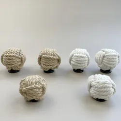 Creative rope material single-hole furniture handles spherical kitchen cabinet handles Home decoration hardware