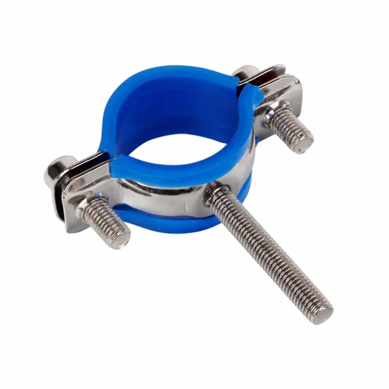 1Pcs M8 Screw Rod 50mm Fit 8-108mm OD Tube 304 Stainless Steel Pipe Hanger Bracket Clamp Suppoert Clip With Blue Case Homebrew