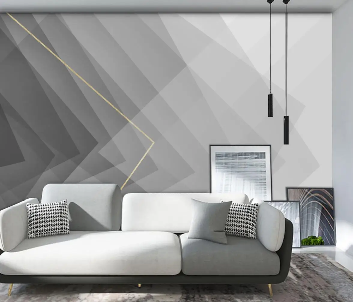 beibehang Custom geometric grey wallpapers for Living Room TV Sofa Study Home Decor 3D Mural wallpaper bedroom house decoration