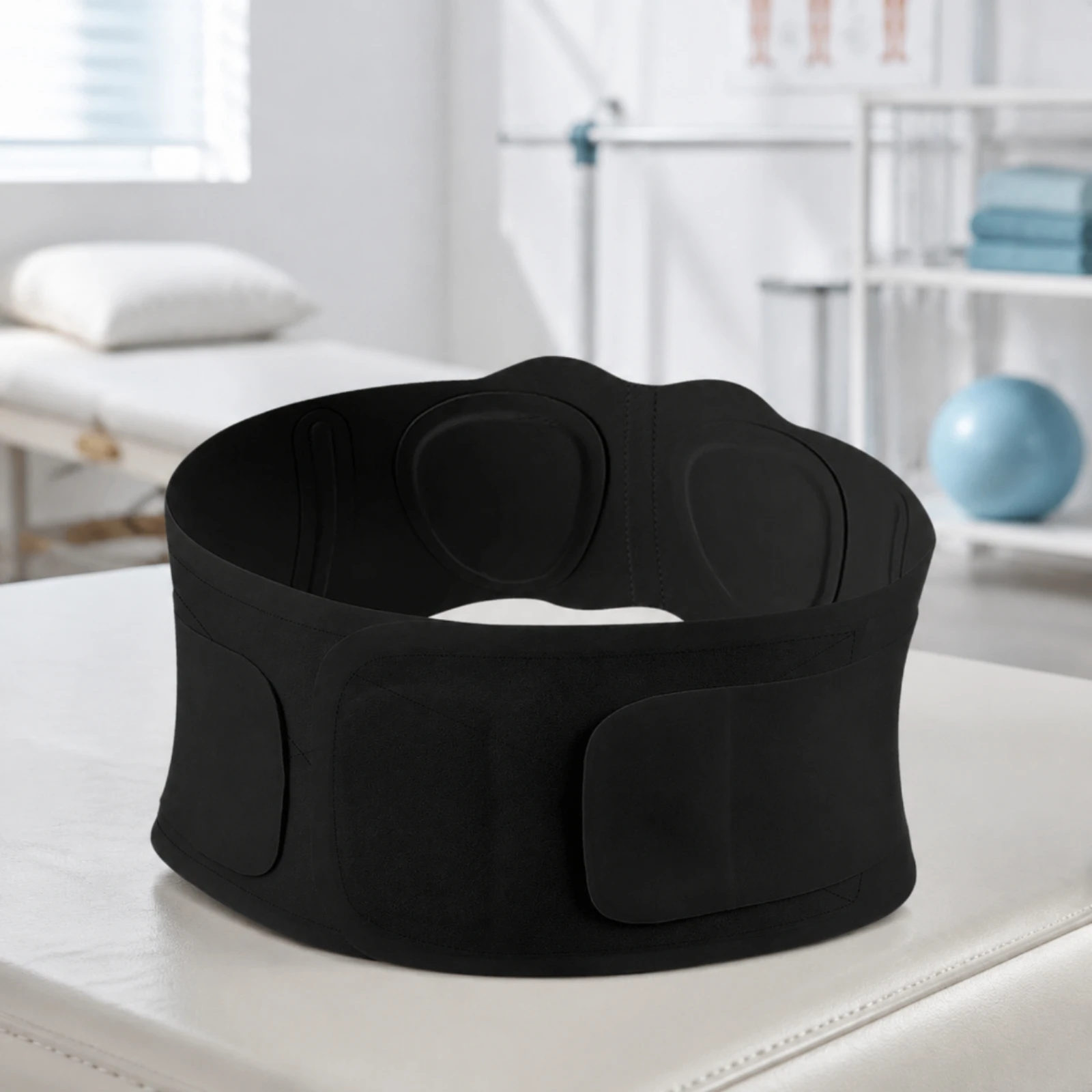 Lumbar Belt with Twin Compression Straps Lightweight Lower Back Support Belt with Raised Support Panels for Adults, Exercise