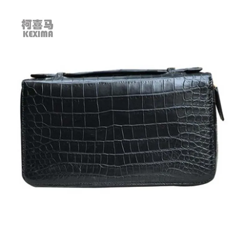 

KEXIMA yongliang crocodile leather New crocodile leather men wallet men handbag simple large capacity male handbag