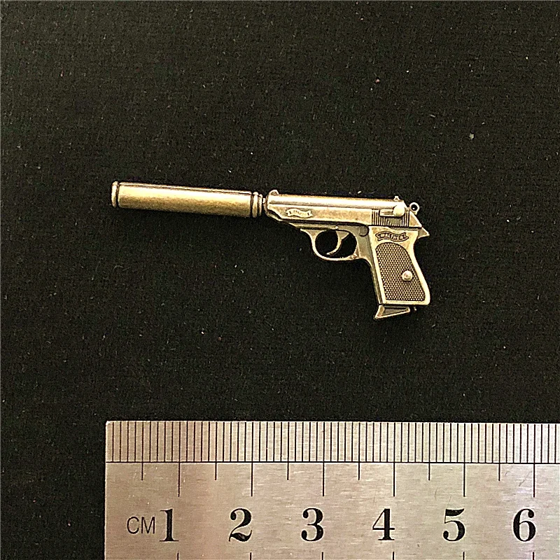 1/6 Scale Alloy Pistol Mauser Walther Model Weapon Static Toys for 12\'\' Action Figure Accessories Cannot Shooting