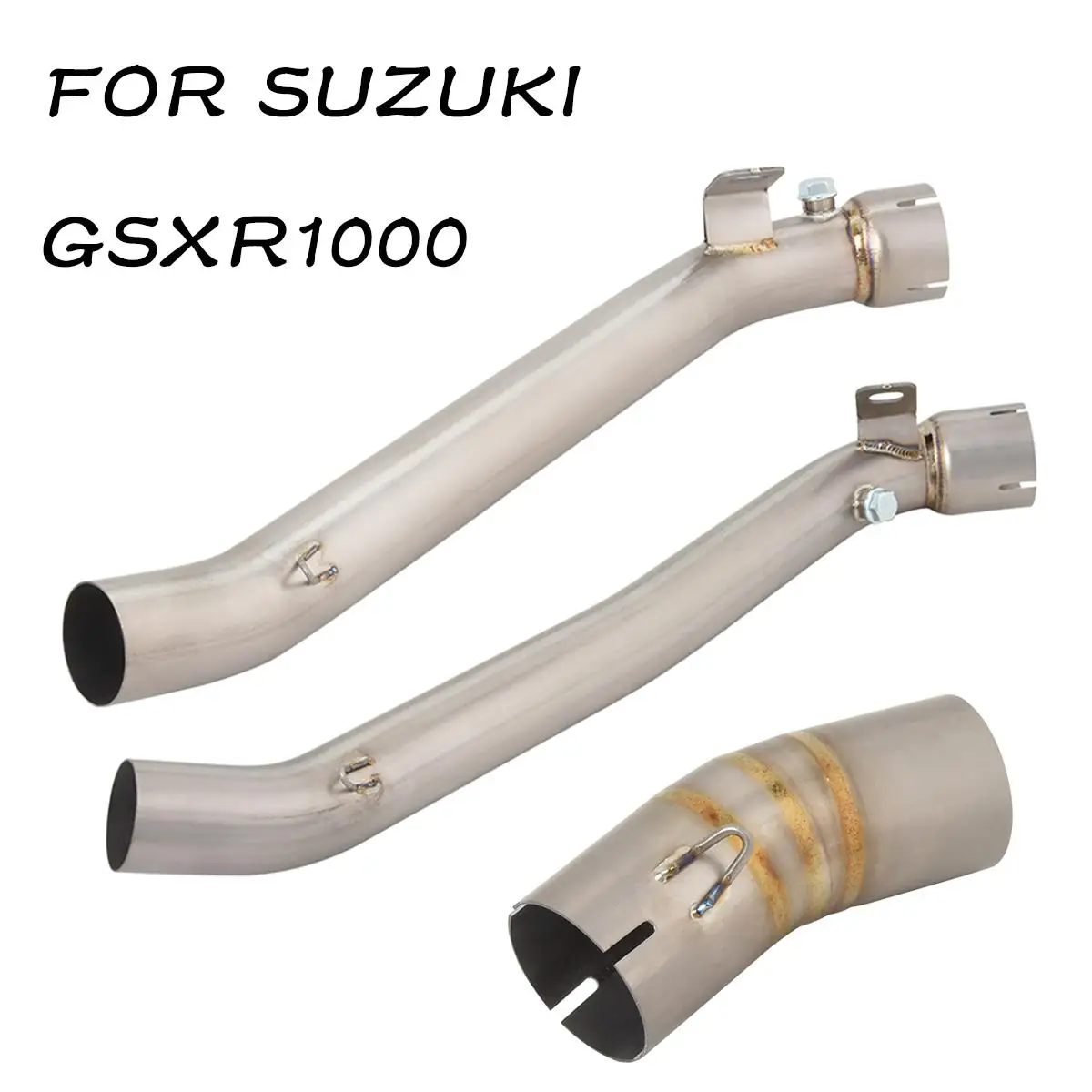 For SUZUKI GSXR1000 Slip On Motorcycle Exhaust Mid Link Pipe Titanium alloy Escape Connect Tube 2007-2008 2009-2011 2012-2022