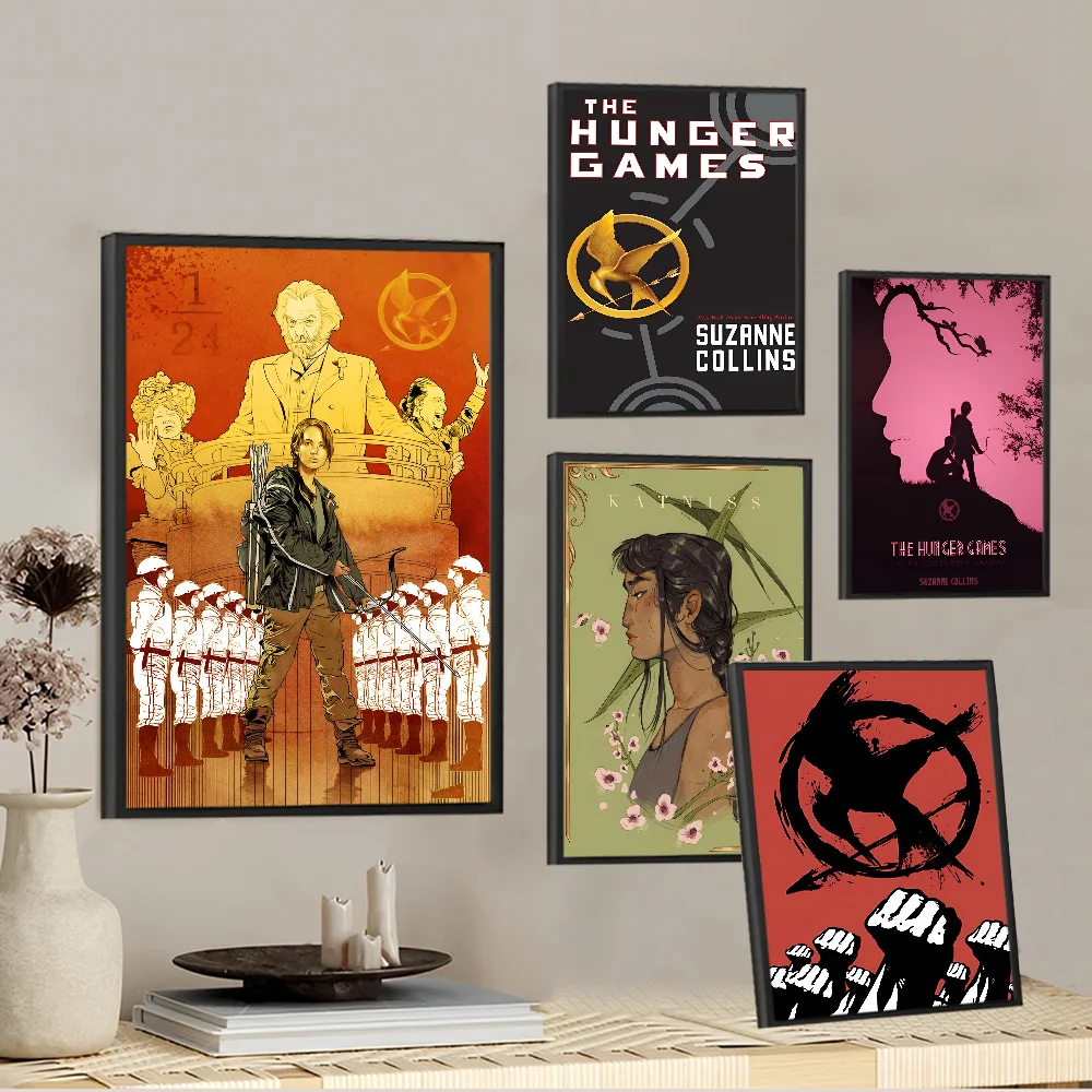 The Hunger Games 3 Self-adhesive Art Poster Waterproof Paper Sticker Coffee House Bar Posters Wall Stickers