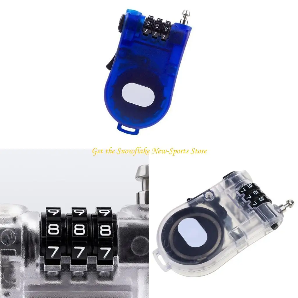 

E56D Combination Password Lock Bicycles Code Lock Bicycles Helmets Wire Lock Kid Bikes Helmets Cable Lock for Cycling Helmets