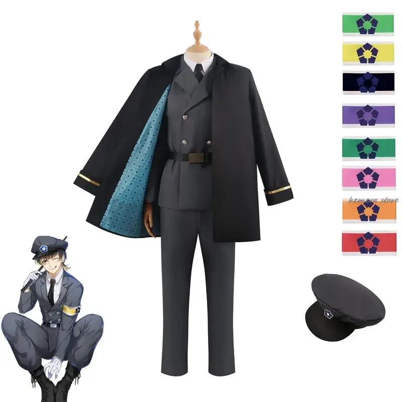 Anime Blue Lock Exhibition Guards Kunigami Rin Itoshi Read Me Chi Ling Reo Barou Isagi Cosplay Police Costume Uni Form Wig