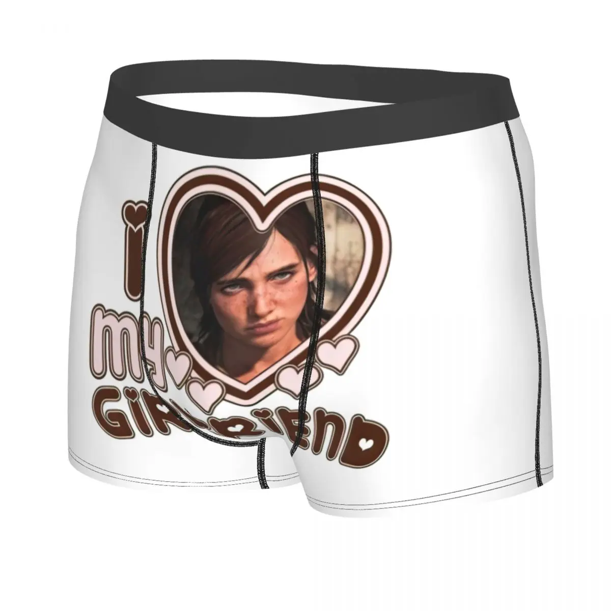 Custom Male Fashion I Love My Girlfriend Underwear Boxer Briefs Men Breathbale Shorts Underpants