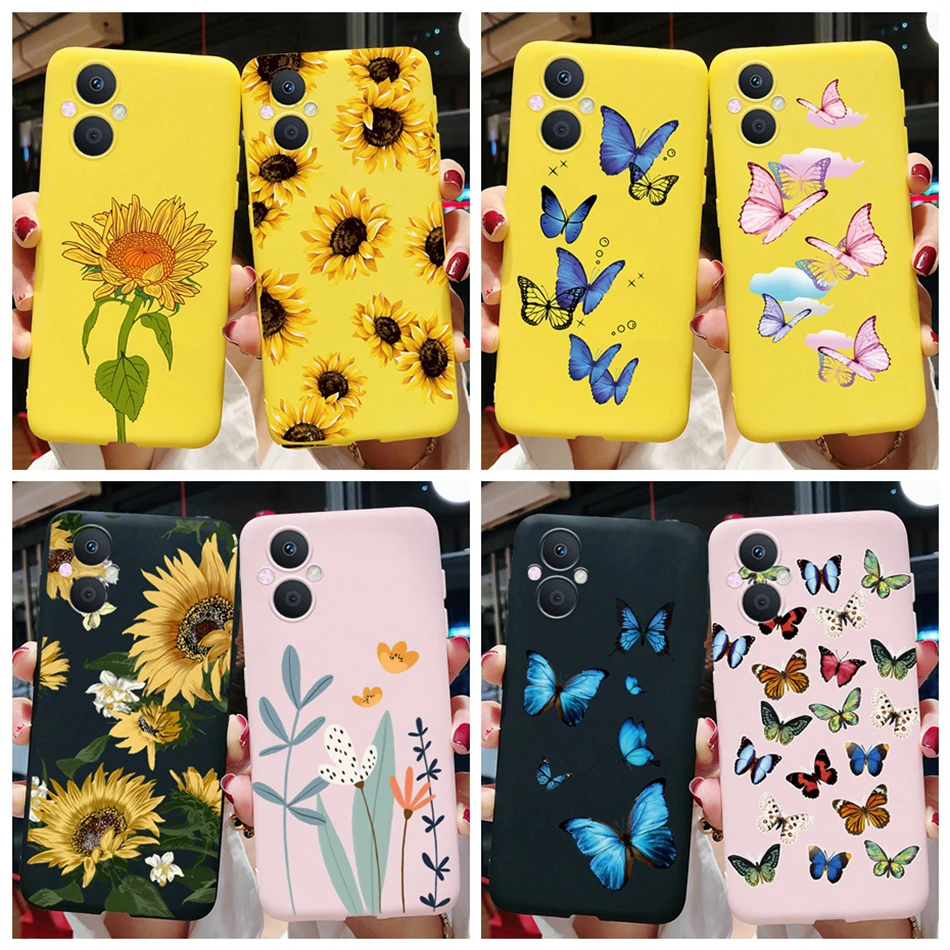 For OPPO Reno 7Z 5G Reno7Z CPH2343 Case Phone Cover Daisy Flower TPU Protective Bumper Funda Soft Coque For OPPO Reno7 Z 5G Etui