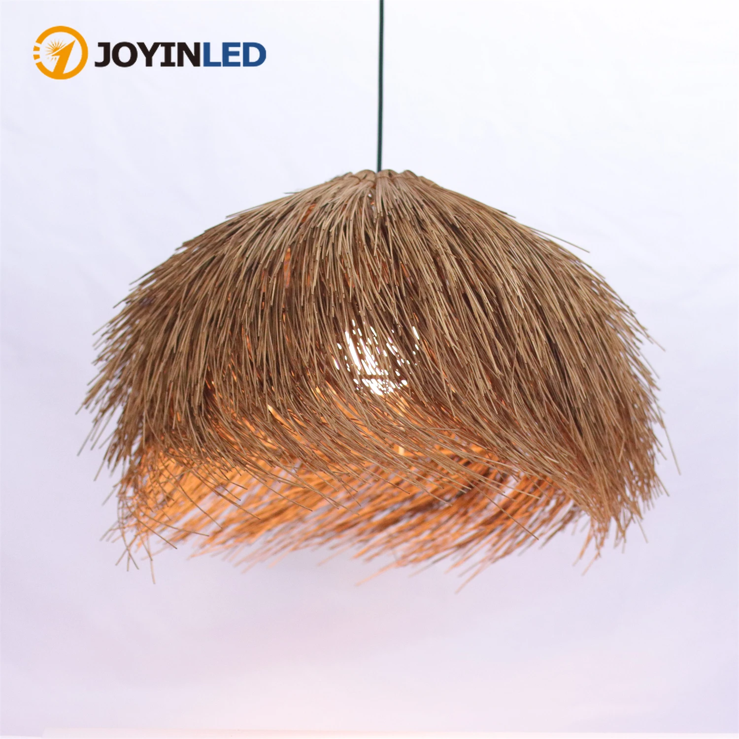 

JOYINLED Retro Handmade Wicker Pendant Light Rattan Led Chandeliers 50cm Restaurant E27 Hanging Lamp Home Decor Pendant Lamp