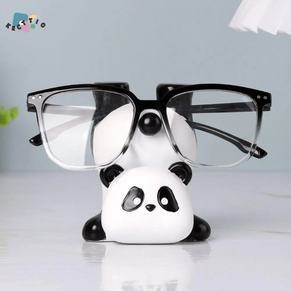 

Multi-purpose Cute Panda Glasse Shelf Cartoon Handmade Animal Display Stand Unique Resin Sunglasses Holder Home Decor