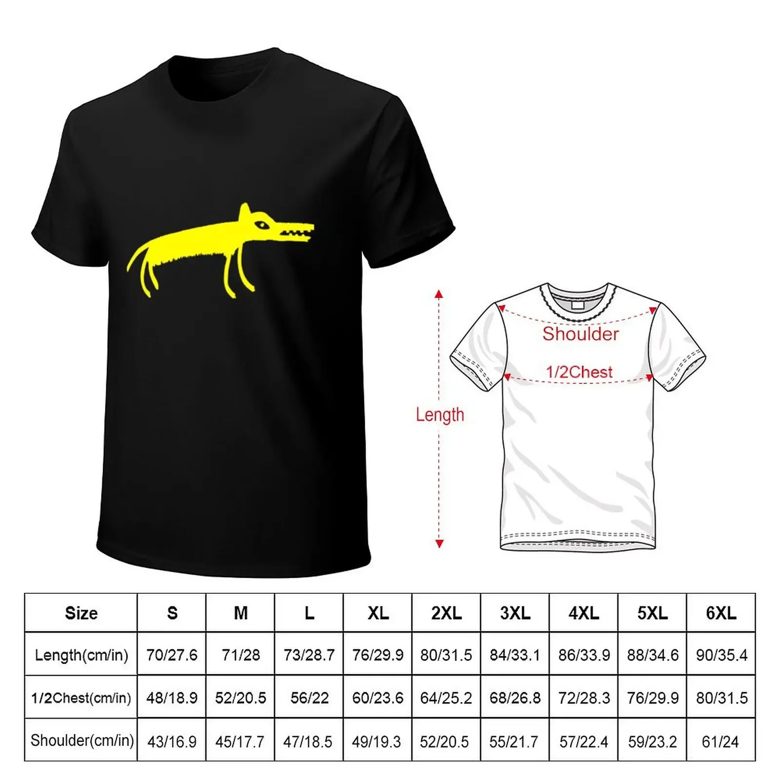 Yellow dog T-Shirt graphics street wear anime figures anime luxury clothes men